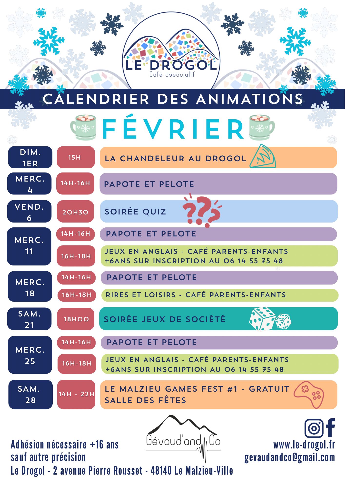 programme janvier 2026